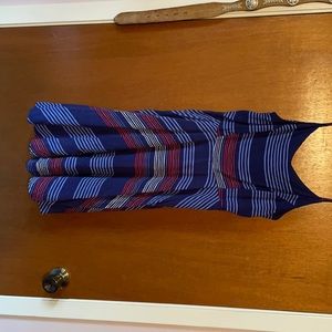 Blue red and white medium dress